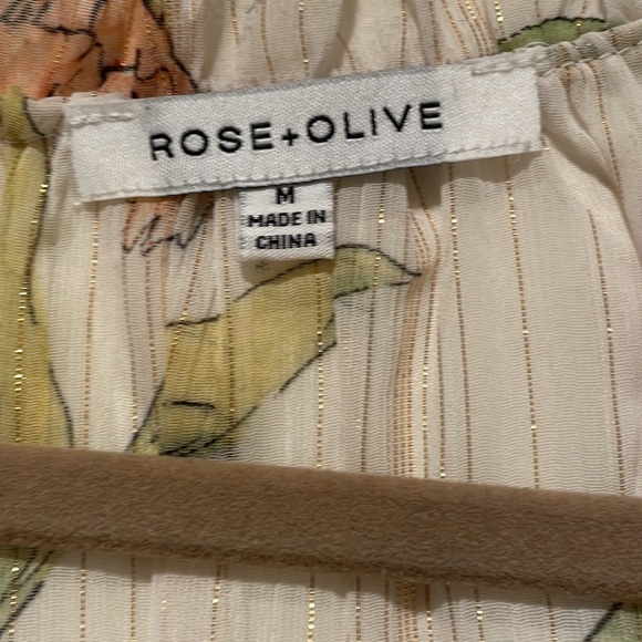 Rose + Olive sheer blouse size M - Picture 4 of 8
